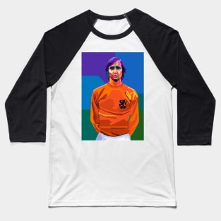 Johan Cruyff Wpap Pop Art Baseball T-Shirt